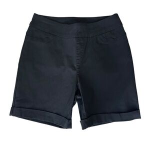Soft Surroundings Women’s Black Pull On 6 Inch Stretch Fabric Shorts Size Small